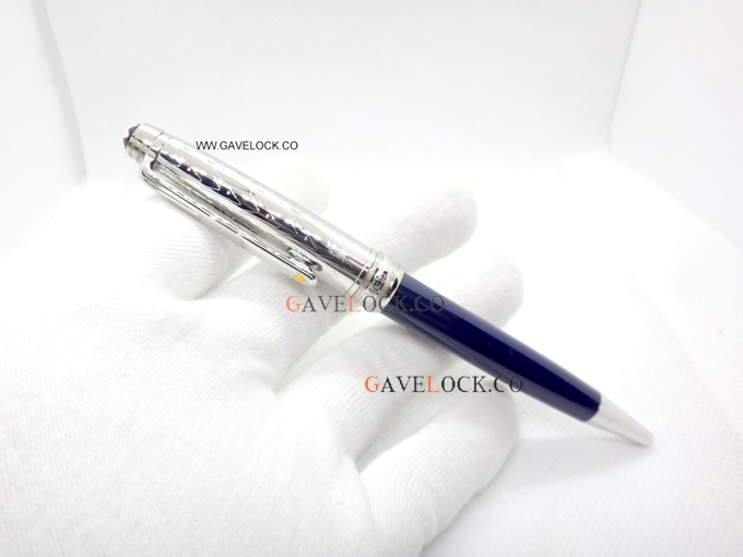 Montblanc Le Petit Prince Blue Barrel Silver Cap Blue Barrel Ballpoint Pen Montblanc Le Petit Prince Blue Barrel Silver Cap Blue Barrel Ballpoint Pen